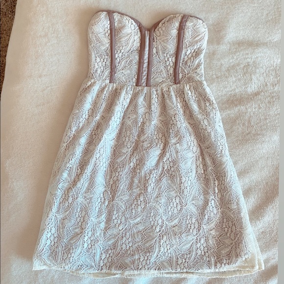 pins and needles strapless lace dress Pins & Needles Strapless Lace Dress SA Navy ASO Elena Gilbert Spencer Hastings M